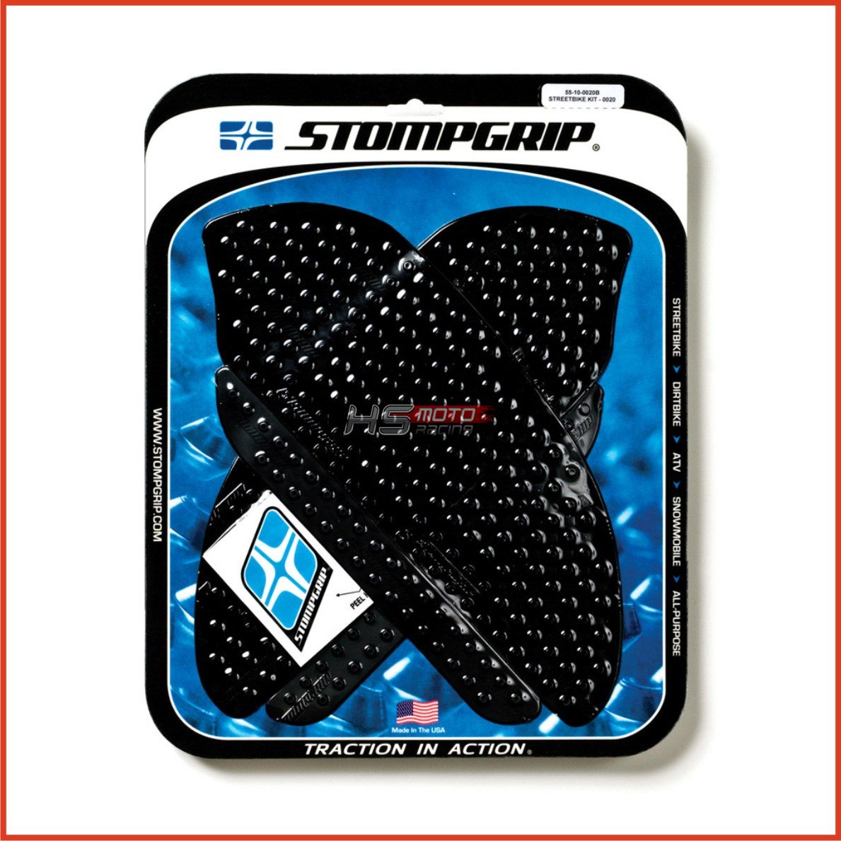 StompGrip Streetbike Traction Pads Clear For Honda 2009 CBR600RR-9 55-10-0020